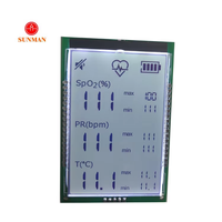 LCD FSTN Segmen Positif Semi-Transflektif dengan Lampu Latar Putih 3.2V untuk Oksimeter Pulsa Medis SML2712