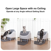 Nouvelle litière automatique intelligente pour chat avec grande capacité, entièrement automatique, en plastique ABS, contrôlable par application