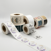 Étiquettes adhésives en rouleau personnalisées imperméables pour emballages alimentaires, scellage de sacs, bouteilles en verre et pots en plastique, autocollants avec logo – Vente en gros