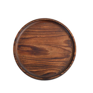 Offre Spéciale plateau de rangement biseauté rétro en bois massif écologique bougeoir en bois de couleur brûlée moderne pour la décoration intérieure - Product Image 6