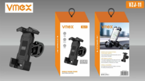 Supporto per telefono da moto Vmex VZJ-11 in plastica nera dal design compatto per uso mobile - Product Image 1