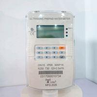 Compteur d'eau intelligent à clavier à jetons ultrasonique prépayé STS ABS DN15 à prix abordable, étanche IP68, marque OEM, garantie 3 ans
