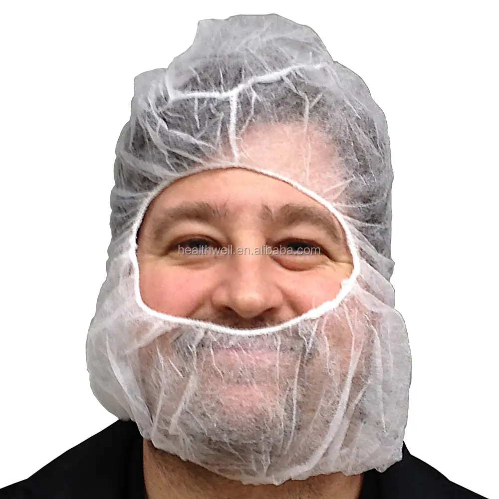 Confezione da 100 cappucci passamontagna usa e getta cappuccio Bouffant copertura per barba in rete per capelli in polipropilene