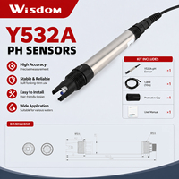 Sonde de pH numérique haute précision avec électrode en verre 0-14 pH IP68 RS485 Modbus pour la surveillance des eaux usées en aquaculture