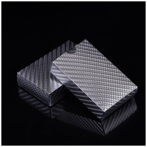 Cartes à jouer noires de <span class=keywords><strong>jeu</strong></span> de papier d'aluminium d'argent imperméables personnalisées personnalisées professionnelles - Product Image 6