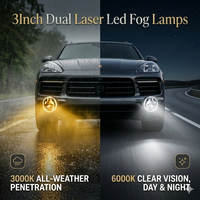 Phares antibrouillard F15 LED pour voiture 6000K Bi-LED Projecteur d'éclairage antibrouillard 3.0 pouces Auto Lights pour voitures Compatible avec divers modèles VAHID