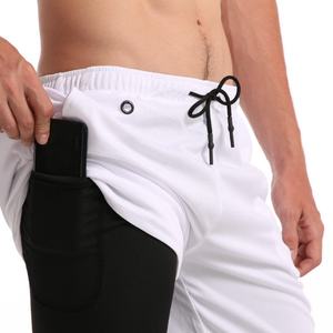 Shorts de sport pour hommes, shorts de sport pour la salle de sport, shorts de course avec poche intérieure pour téléphone, shorts de compression pour la salle de sport - Product Image 2