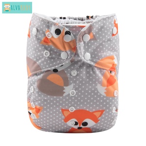 ALVABABY Kích Thước Lớn In Alva Vải Tã Tã Tái Sử Dụng Tã Lót Tã - Product Image 2