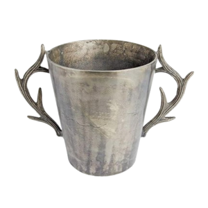 Cubo de hielo de acero de doble pared estilo asta con mango lateral Enfriador de cerveza de vino de alta comercialización para fiestas Incluye tapa opcional - Product Image 1