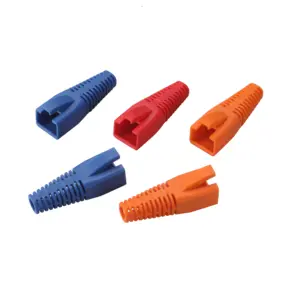 RJ45 Ethernet Network Cable Strain Relief Boot RJ45 Color Coded Cable Connector Plug Cover