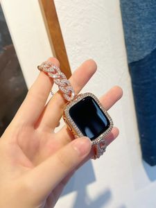 Luxury Sparkle 3D Diamond Titanium Alloy Series Correa de reloj de repuesto para <span class=keywords><strong>Apple</strong></span> iWatch Bands 9 8 7 6 5 4 3 2 1 SE <span class=keywords><strong>SE2</strong></span> - Product Image 4