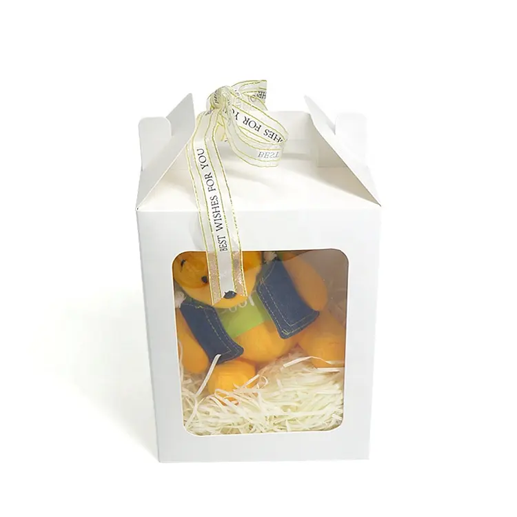 Scatola regalo personalizzata per finestra anteriore di san valentino scatola di imballaggio in cartone con Logo personalizzato