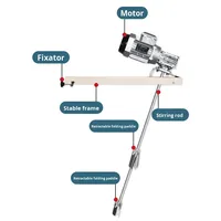 Mélangeur électrique SUS304, tige de mélange, moteur AC 380V/220V pour fûts à huile à petite ouverture de 200L, mélange et distribution de matières premières chimiques