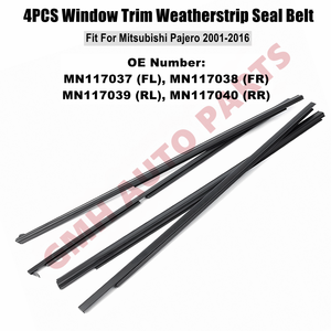 Modanatura Raschiavetro per Portiera <span class=keywords><strong>Anteriore</strong></span> e Posteriore Guarnizione Esterna Finestrino <span class=keywords><strong>Auto</strong></span> per Mitsubishi Pajero Montero 2000-2016 - Product Image 2