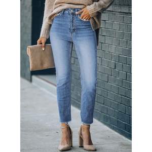 Sidefeel Jeans Boyfriend évasés pour femmes taille XL pantalon en Denim Zimbaplatine extensible déchiré en détresse respirant - Product Image 5