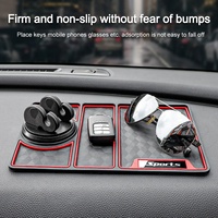 Tapis antidérapant pour tableau de bord de voiture 360 °   Support de téléphone rotatif, support adhésif sans trace, accessoires intérieurs de voiture pour clés ou ornements