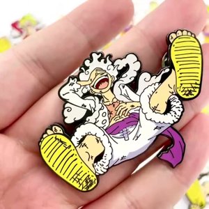 Sming Pins Anime Gear 5 Pin esmaltado de una pieza ropa roja Luffy Metal solapa insignia <span class=keywords><strong>Manga</strong></span> brillante broche personalizado - Product Image 6