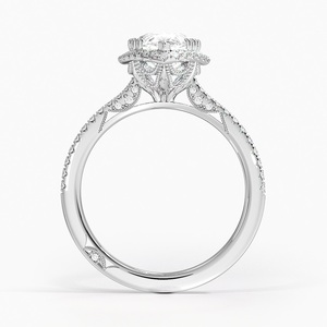 Classic <b>Crystal</b> Silver <b>Ring</b> for Women Elegant Wedding Party Engagement Anniversary Jewelry - Product Image 3