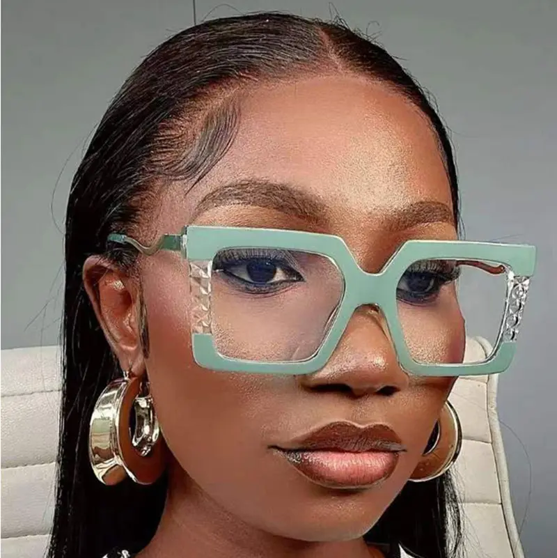 Monture de lunettes carrées Anti-lumière bleue pour femmes, 98910, mode de luxe, Design de marque, lunettes transparentes pour femmes, monture de lunettes, 2023