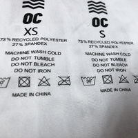 Étiquettes thermocollantes personnalisées en PVC lavable, estampées à chaud, carrées/rectangulaires, en rouleau, pour le soin du cou, pour vêtements et T-shirts
