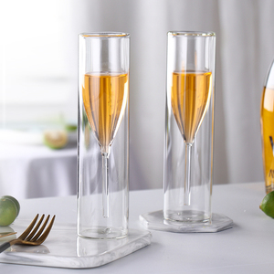 Meilleures ventes : Verres à champagne à <span class=keywords><strong>double</strong></span> paroi en cristal de 110 ml/4 oz, flûtes pour fête, bar, mariage - Product Image 2
