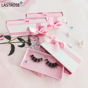 Wholesale pink butterfly box private label eyelash package lash box packaging vendor Custom Lash Box Packaging