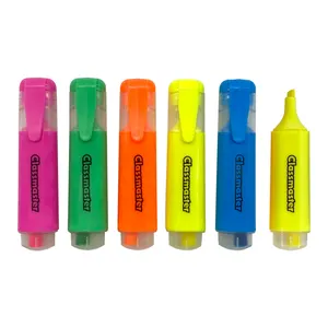 免费样品制造商多色促销固定方形荧光笔新设计香味荧光笔记号笔色笔