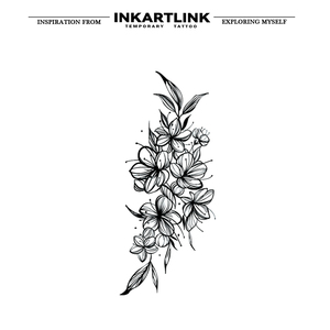 INKARTLINK - Pegatinas <span class=keywords><strong>de</strong></span> Tatuajes Temporales para el Cuerpo, Diseño <span class=keywords><strong>de</strong></span> Ramo Floral, Resistentes al Agua, Ecológicas, Duran 15 Días, Paquete al por Mayor - Product Image 3