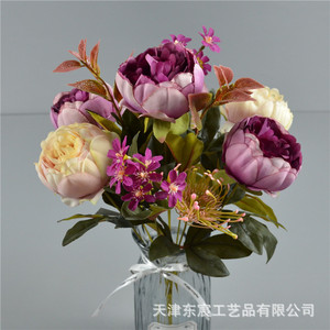 Fleur artificielle de pivoine de style européen, 30 cm-100 cm, en soie, décoration d'intérieur - Product Image 1