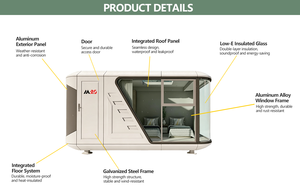 Casa Capsula a 2 Piani con 3 Camere da Letto, Struttura in Acciaio, Ampio Spazio, Interni Personalizzabili, Lussuosa <span class=keywords><strong>e</strong></span> Moderna, Facile da Montare - Product Image 4