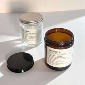 Pot en verre pour gommage corporel vide personnalisé de 8 oz, vente en gros, <span class=keywords><strong>brun</strong></span>, 250 g, pot de <span class=keywords><strong>beurre</strong></span> corporel de luxe avec couvercle - Product Image 4