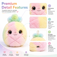 Jouets en peluche IA, Peluche GPT aux yeux émotionnels avec fonctions tactile et répétitive, Fait évoluer l'émpathie et les compétences d'auto-régulation, OEM/ODM
