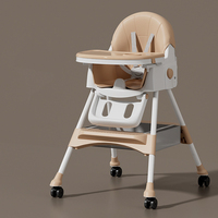 Chaise haute pour bébé, ensemble de chaise de repas, ceinture de sécurité réglable, pliable, portable, écologique, amovible, capacité de charge de 250 lb pour 0-12 ans