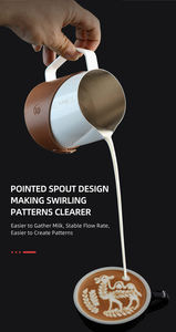 Jarra de Acero Inoxidable 304 de 450 ml ZeroHero para Vaporizar Leche, Jarra para Espresso, Café Latte Art, para Sets de Café y Té - Product Image 4