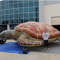 Ballon réaliste personnalisé de tortue de mer de modèle d'animal de mer de tortue marine d'affichage de la publicité d'événement extérieur mignon