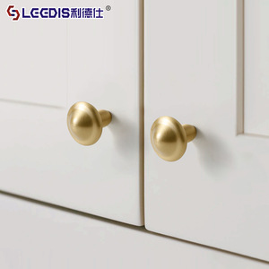 Lecdis Mushroom Cabinet <b>Knobs</b> Brass French Style <b>Copper</b> Chrome Bronze Single Hole Handle For Wardrobe Cabinet Door - Product Image 2