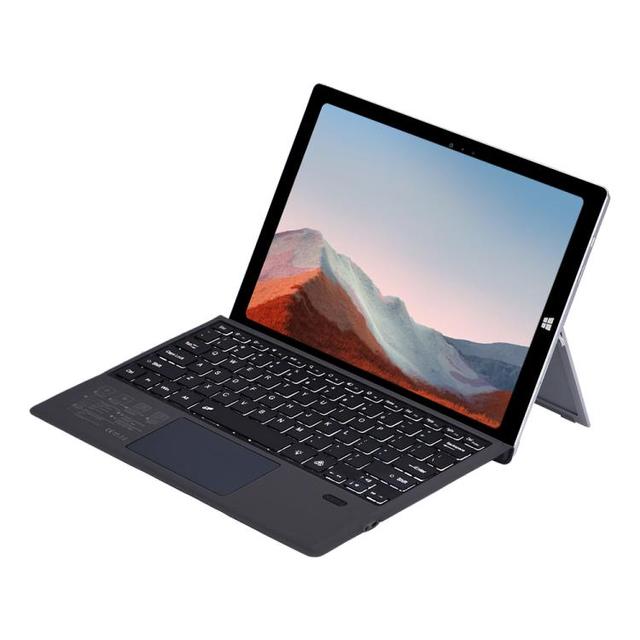 For Microsoft Surface Pro 7+ / 7 / 6 1109-D Ultra-thin Detachable Backlight Wireless Keyboard Leather Tablet Case with Touchpad