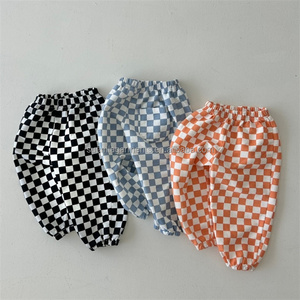 Pantalones a Cuadros para Niños, de Algodón Jersey, Color Personalizado, MOQ Bajo, Fabricante, Ropa de Verano para Bebés y Niños Pequeños - Product Image 2
