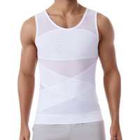 Vêtement de compression pour homme, taille plus, body shaper, vêtement moulant, contrôle du ventre, bande de compression pectorale, modèle de sport et de fitness 5cy102