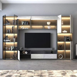 Wholesale Modern Style Tv Stand Set <b>Wall</b> Wooden Luxury Media Console <b>Living</b> <b>Room</b> Furniture Cabinets TV <b>Unit</b> Cabinet with LED - Product Image 4