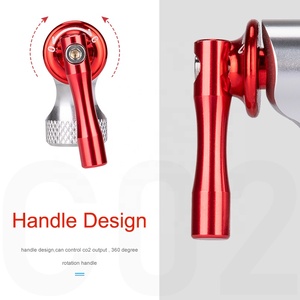 <span class=keywords><strong>Pompe</strong></span> à <span class=keywords><strong>CO2</strong></span> pour pneu de vélo, mini, en alliage d'aluminium, argent, 30-50 PSI, manomètre, valves Presta/Schrader, jeu de manchons (cartouches de <span class=keywords><strong>CO2</strong></span> non incluses) - Product Image 6