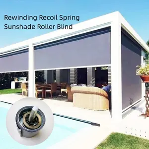 Best Selling Retractable Flat Install Torsion Spring Wind Up Recoil Starter Power Spring For Awning Automatic Rolling Curtain