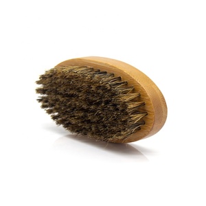 <span class=keywords><strong>Brosse</strong></span> à barbe en bambou naturel avec 100% poils <span class=keywords><strong>de</strong></span> <span class=keywords><strong>sanglier</strong></span> Logo personnalisé Soins <span class=keywords><strong>de</strong></span> la barbe pour hommes portables - Product Image 5