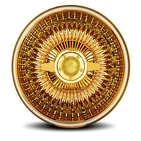 Jantes en acier inoxydable 13 14x7 pouces 72 100 rayons entièrement dorées pour Rolls Royce Cadillac avec enjoliveurs chromés