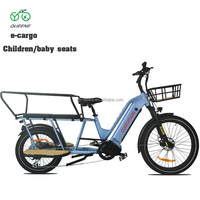 QUEEEN/26 pouces moteur d'entraînement moyen Ebike 36V 48V capteur de couple Cargo e-bike gros pneu rétro vélo électrique