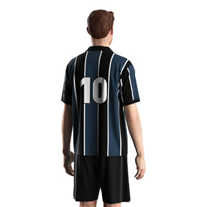 Camiseta de fútbol Polo personalizada con cuello en V con tela de secado rápido y gestión de la humedad para partidos de Club - Product Image 4