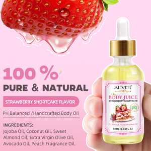 Huile de jus de gâteau aux fraises ALIVER 60 ml, marque privée, 100 % naturelle, biologique, hydratante <span class=keywords><strong>pour</strong></span> <span class=keywords><strong>le</strong></span> <span class=keywords><strong>corps</strong></span>, <span class=keywords><strong>pour</strong></span> peaux <span class=keywords><strong>sèches</strong></span> - Product Image 3
