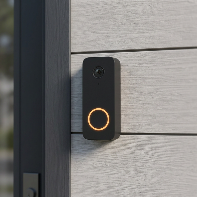 Video Doorbell V2, Wired, 2K Video, Two-Way Audio, Color Night Vision, 5v Compatible with Alexa & Google Assistant, Black
