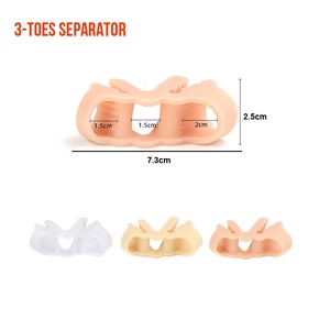 MediFootCare ortopédico superpuesto dedos grandes juanete Corrector dedo del pie espaciadores esparcidor Gel dedo del pie separadores para mujeres <span class=keywords><strong>sandalias</strong></span> de Tanga - Product Image 3