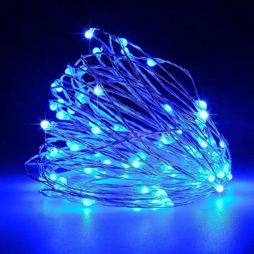 Wholesale 1m 10pcs leds CR2032 button battery operated mini copper wire LED fairy string lights